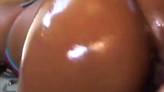 Ebony skin Honey Peaches and Pinky lesbian fuck with toys and Strap-on