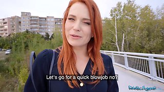 Clemence Audiard's POV blowjob & public sex with a huge dick