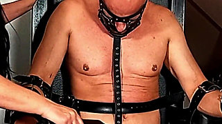 Strict Electro Play on the Chair by German Femdom