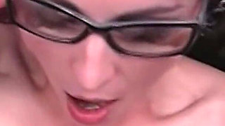 Sexy Teen Secretary Giving the Perfect Blowjob for Boss