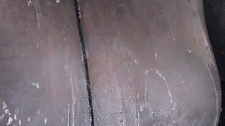 342 Bodystocking Made of Thick Nylon Is Soaked in Whipped Cream! You-take a Shower with Me Please!