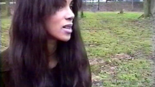 A Young Woman in Full Rupture Approached by Our Casteur in a Park.