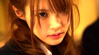 Asian schoolgirl strips and toys hairy pussy solo