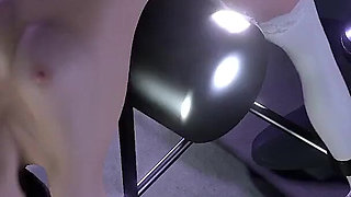 Sexy Blonde Strapped on a BDSM Sex Machine