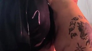 BDSM Masked Couple Sucking Fucking and a Whole Lots of Rough Cum