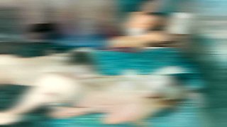 Female cuckolding: brunette milf watches as her husband pounds a hot blonde on their bed