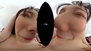 Horny slutty girl asian VR mind-boggling movie