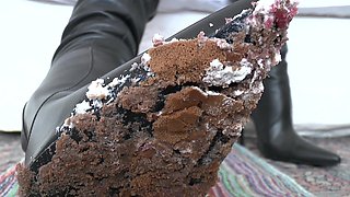 Smoking Mistress and Delicious Dessert From Boot Soles, POV Clip, Lady Victoria Valente