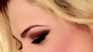 Alluring busty milf gets her pussy licked by masseuse