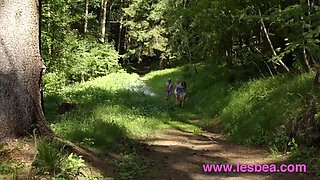 Lesbea beauties in the wood aislin, Lovita Fate and zadie skymm have threesome