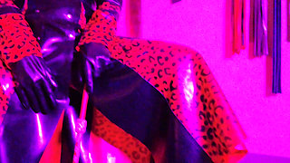 Red Rubber Fetish Femdom Latex Mistress Fetish BDSM Strap Heels Dominatrix