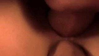 Blonde with small tits gets anal stretching in a threesome