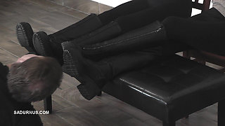 Mistresses Olga and Natasa's Dirty Boots