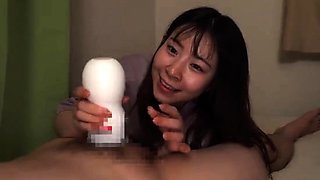 Extreme close up of Japanese teen masturbating Uncensored