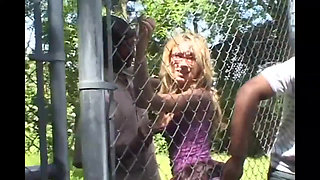 Hard interracial double penetration