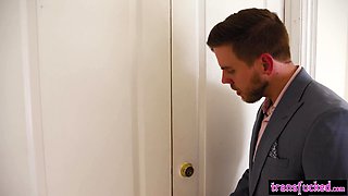 Big breasts tranny enjoyed rough assfucking sex