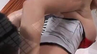 Long black dong in her ass hole