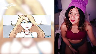 DERPIXON PARTY GAMES HENTAI REVIEW REACTION RATING - ExotiqFox Solo Gooner Girl Masturbation