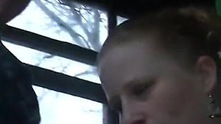 Quick outdoor sex with BBW