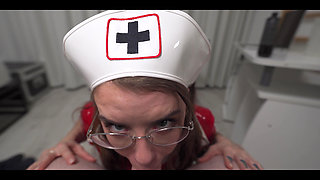 Hot Nurse Eden Ivy Extracts a Semen Sample From Her Client!