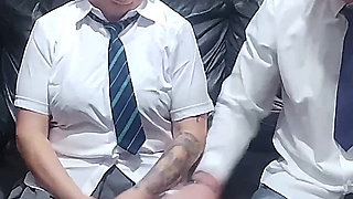 Teachers Dirty Slut $ Boyfriend Called to the Headmasters Office