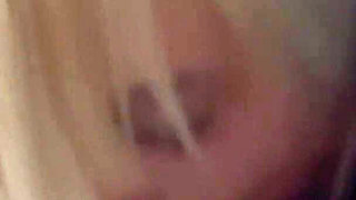 Outdoor Car Blowjob to Cumshot Deep in the Throat Couple Blonde MILF Squirt off