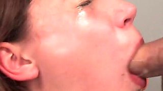 Extreme deepthroat fuck with young 18y teen slut