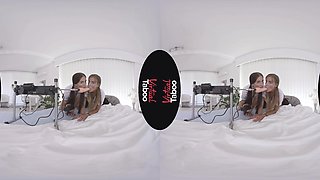 Eveline Dellai, Silvia Dellai VR Porn: Dellai Twins Try Fucking Machine - VirtualTaboo