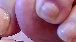 Long Natural Toenails Oiled Feet