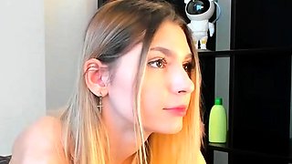 blonde teen pregnant girl has her pussy masturbated