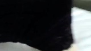 Cute amateur teen girl toying her pussy in bed on cam