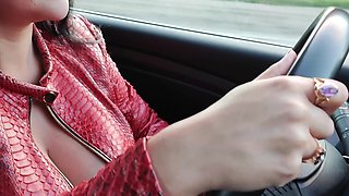 Fast Driving, Leather, High Heels 4K