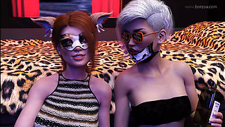 Two teen horny college girls blindfold, handcuffs their classmate put the strap on and use his big dick (being a dik - sage 5)