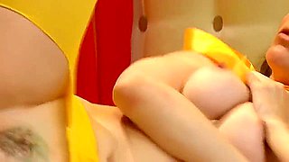 Sucking & Riding Shaft In Gloryhole Room