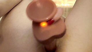 I really want to FUCK, so I spread my legs and turned on the sex machine vibrator!
