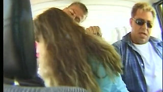 A girl, alone, with two perfect strangers