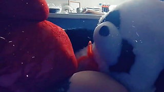 Fucking My Panda Stuffie (strap on)