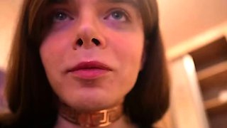 Big Tits Shemale Masturbate her Big Cock