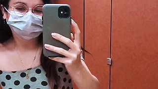 Cute curly brunette solo webcam masturbation