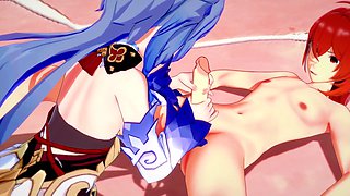 Sensual Genshin Impact Ganyu indulges in pleasurable hand job and steamy sex [Uncensored 3D Hentai]