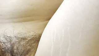 Quick Hairy Pussy POV Fuck Missionary, Pull Out and Cumshot on My Belly