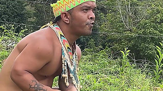 Little Indian Finds a Woman Resting in the Forest, Gets Horny Looking at Her Ass and Ends up Putting His Cock in Her.