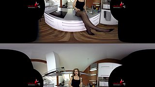 Wanna Cum Under My Skirt Mister Starring Carol Gold - Big Tits In Stockings
