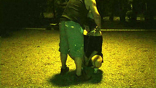 Beautiful Whore Sucking My Dick in the Park