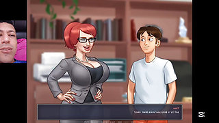 Hard sex with the chemistry teacher, her huge tits and ass take all my milk 💦 out of me