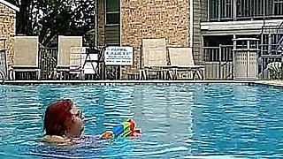 BBW Nurse Vicki and Handsome Harry in Pool Battle