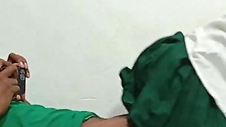 Petite African Teen Lovet Rides Cowgirl and Takes Big Dick Standing in School Uniform