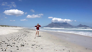 Stripping and Frolicking on the Beach