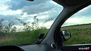 Slim German Brown Skin Latina Secretary Tricked to Outdoor Fuck by Boss