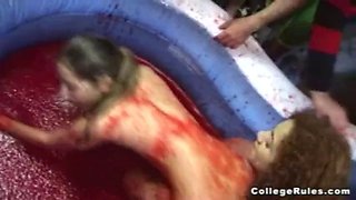 Watch this naked wrestling chick get her fine ass drilled and wet tshirt off
